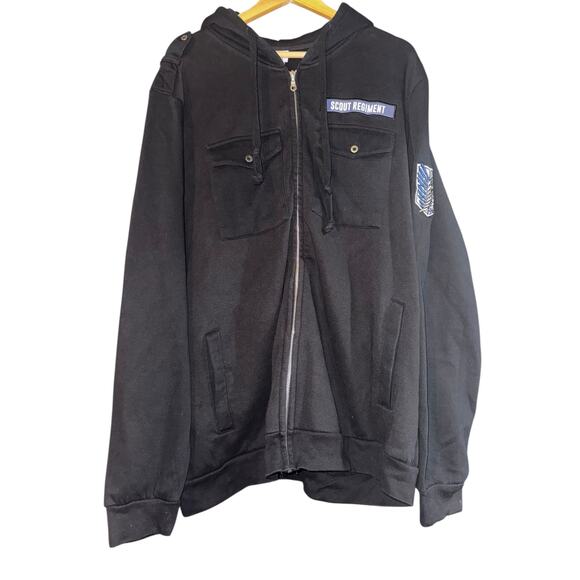 Attack On Titan Scout Full-Zip Hoodie Long Sleeve Ripple Junction Size 2X Wings - Picture 2 of 10